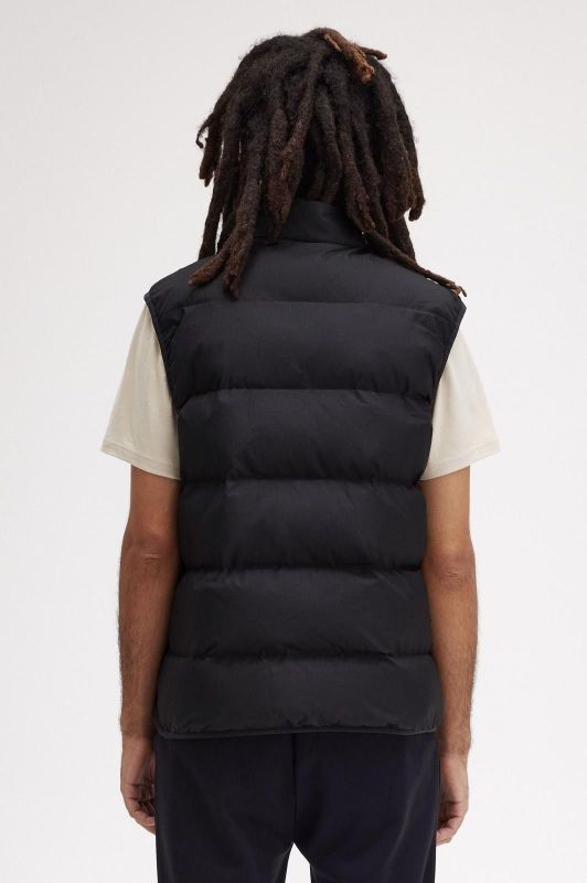 Fred Perry Insualted Gilet Black  (J8522-102) - Caramel (Sint-Job-in-’t-Goor)