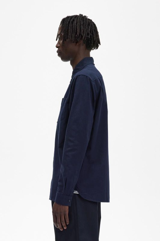 Fred Perry Oxford Shirt Navy  (M5516-608) - Caramel (Sint-Job-in-’t-Goor)