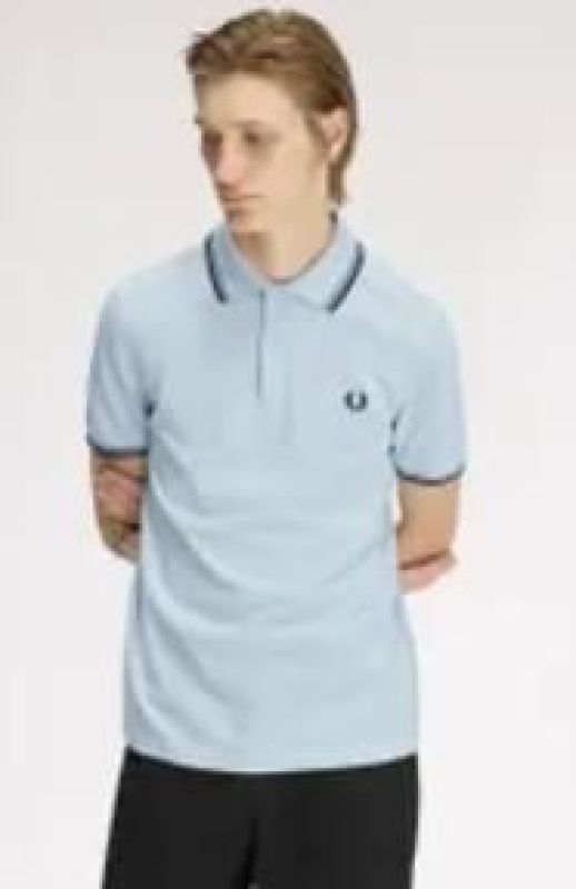 Fred Perry Twin Tipped Shirt Ace Blue/Snow White  (M3600-89A) - Caramel (Sint-Job-in-’t-Goor)