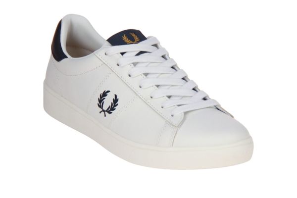 Fred Perry Spencer Sneaker  Porcelain/Navy  (B4334-254) - Caramel (Sint-Job-in-’t-Goor)