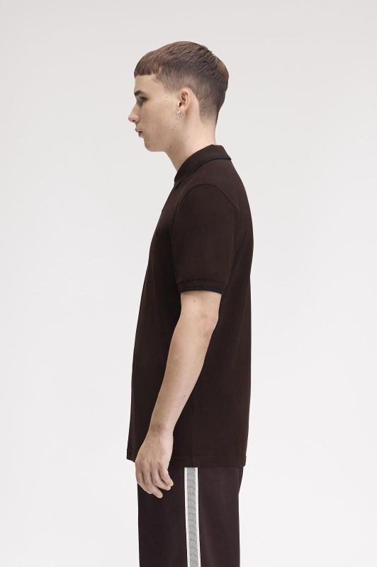 Fred Perry Twin Tipped Fred Perry Shirt Rich Brown/Black  (M3600-86C) - Caramel (Sint-Job-in-’t-Goor)