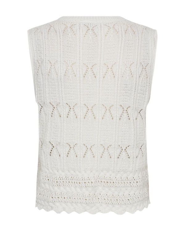 Freequent Fraya Waistcoat Brilliant White  (206067 brilliant white) - Caramel (Sint-Job-in-’t-Goor)