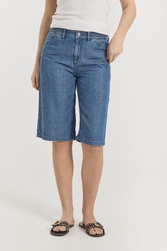 Freequent Cinda Shorts Medium Blue Denim  (206113 medium blue denim) - Caramel (Sint-Job-in-’t-Goor)