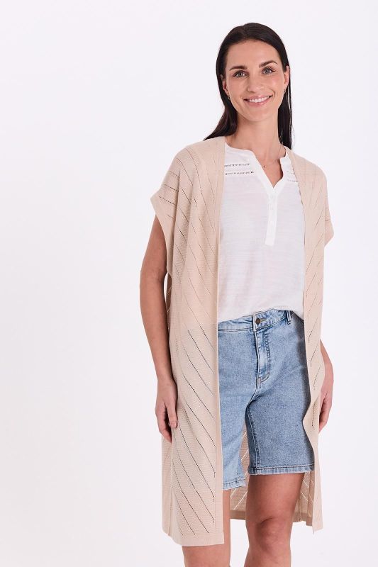 FQ Elina Cardigan Moonbeam  (206072 MOONBEAM) - Caramel (Sint-Job-in-’t-Goor)