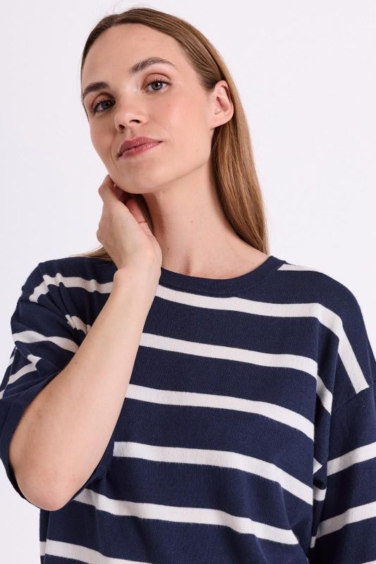 FQ Conny Pullover Navy Blazer Star Offwhite  (2073077 NAVY BLAZER) - Caramel (Sint-Job-in-’t-Goor)