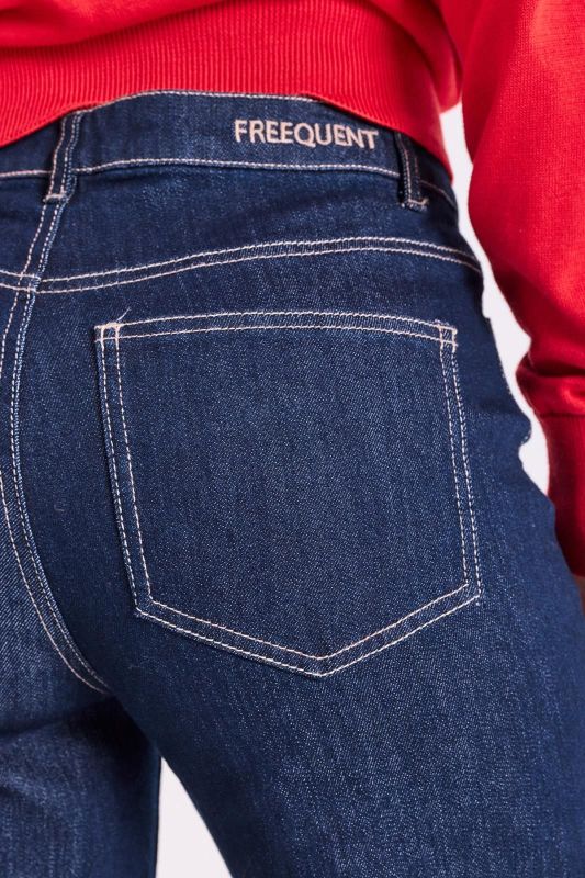 Freequent Lonni Jeans Dark Blue Denim  (207499 DARK BLUE DENIM) - Caramel (Sint-Job-in-’t-Goor)
