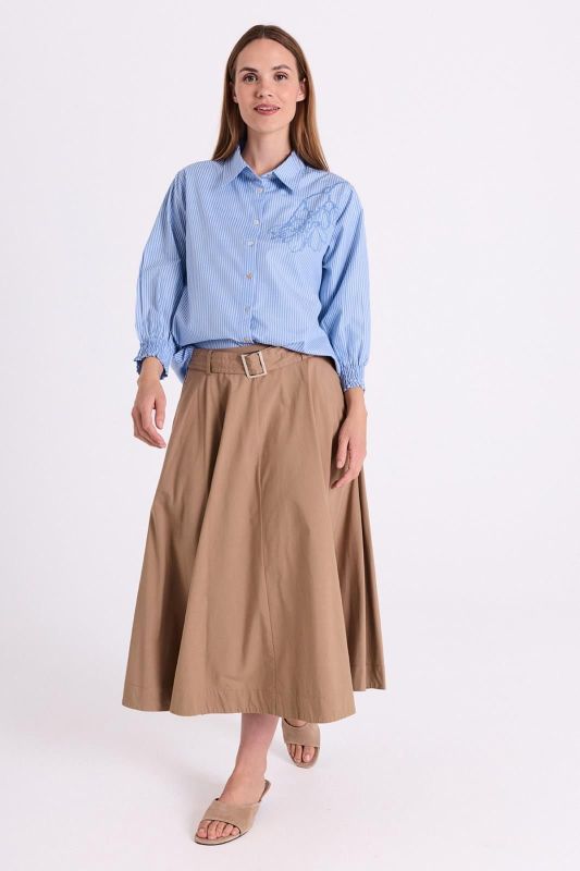 FQ Erica Skirt Silver Mink  (207515 SILVER MINK) - Caramel (Sint-Job-in-’t-Goor)
