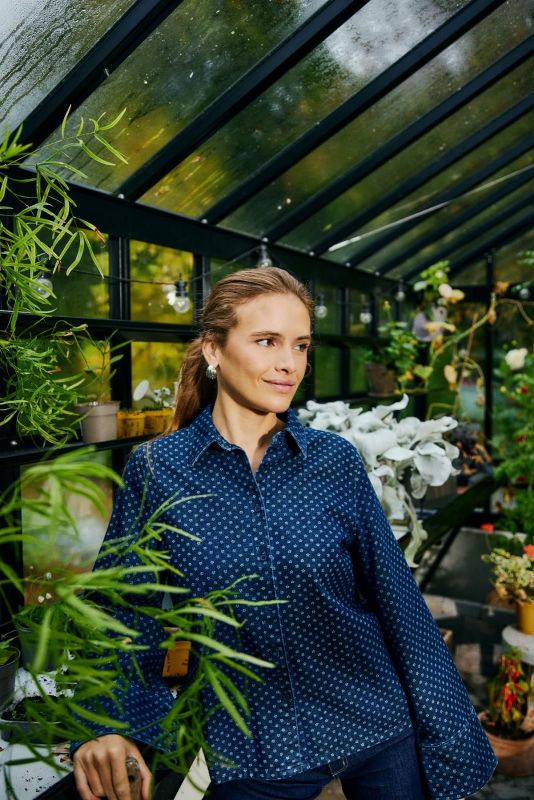 Freequent Rinna Shirt Dark Blue Denim  (207630 DARK BLUE DENIM) - Caramel (Sint-Job-in-’t-Goor)