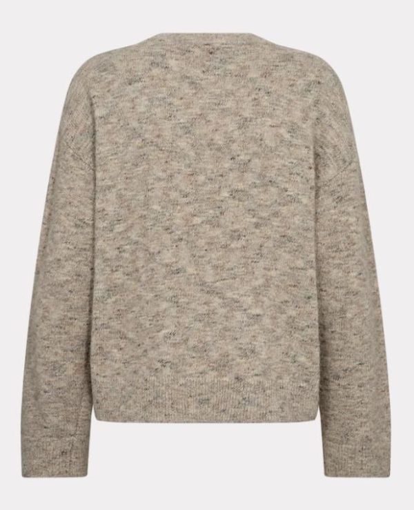 FQ Estweed Pullover Oyster Grey Melange  (211777 oyster gray ) - Caramel (Sint-Job-in-’t-Goor)
