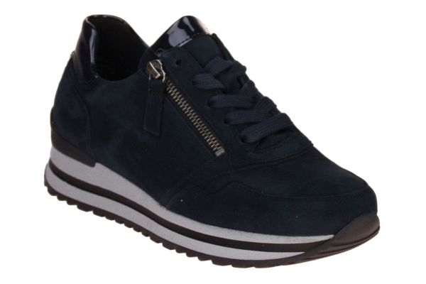 Gabor Comfort Blauwe Sneaker H-leest  (76.528-46) - Caramel (Sint-Job-in-’t-Goor)