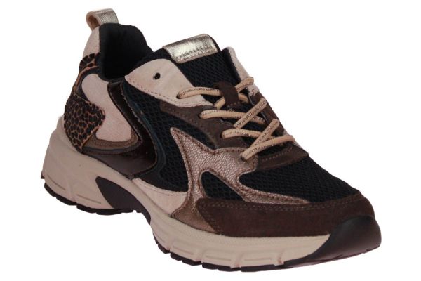 Gabor Comfort Sneaker Bruin-Zwart G-leest  (76.536-34) - Caramel (Sint-Job-in-’t-Goor)