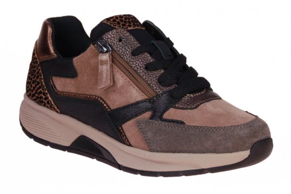 Gabor Rollingsoft Bruin-Zwart Sneaker  (76.878-42) - Caramel (Sint-Job-in-’t-Goor)