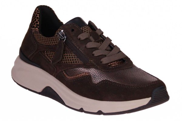 Gabor Rollingsoft Sneaker Bruin Uitneembaar Voetbed  (76.896-44) - Caramel (Sint-Job-in-’t-Goor)