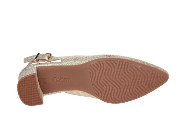 Gabor Slingback Metallic Goud  (82.260-63) - Caramel (Sint-Job-in-’t-Goor)