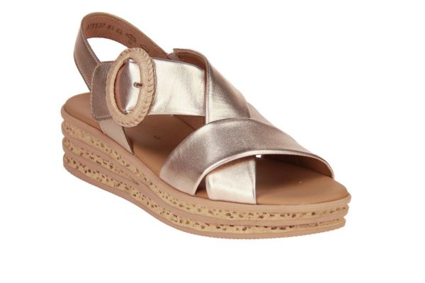 Gabor Best Fitting Sandaal Metallic Goud  (84.556-62) - Caramel (Sint-Job-in-’t-Goor)