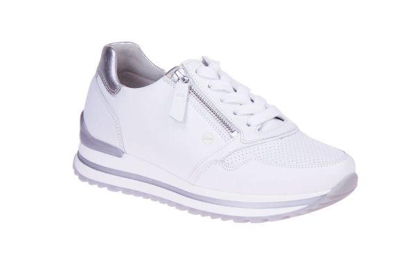 Gabor Comfort Wit-Zilveren Sneaker H-leest  (86.528-50) - Caramel (Sint-Job-in-’t-Goor)