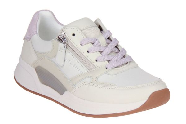 Gabor Rollingsoft Sneaker Offwhite-Roze  (86.958-62) - Caramel (Sint-Job-in-’t-Goor)