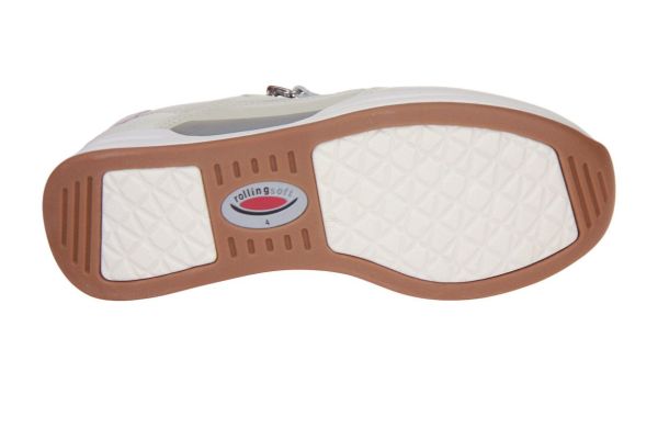 Gabor Rollingsoft Sneaker Offwhite-Roze  (86.958-62) - Caramel (Sint-Job-in-’t-Goor)