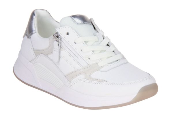 Gabor Rollingsoft Sneaker Wit  (86.958-50) - Caramel (Sint-Job-in-’t-Goor)
