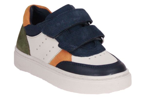 Geox Nashik Offwhite-Blauwe Velcroschoen  (B465NC-C1MF4) - Caramel (Sint-Job-in-’t-Goor)