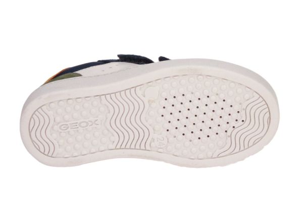 Geox Nashik Offwhite-Blauwe Velcroschoen  (B465NC-C1MF4) - Caramel (Sint-Job-in-’t-Goor)