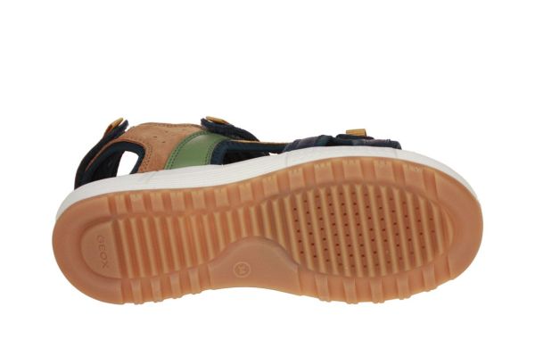 Geox S.Alben Sandaal Blauw-Oker  (J35AVA-CF42Q) - Caramel (Sint-Job-in-’t-Goor)