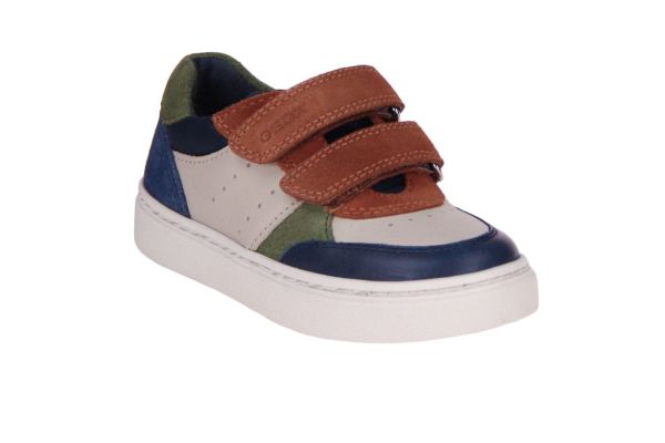 Geox Nashik Baby Boy Velcroschoen Beige-Blauw  (B465NC-C0819) - Caramel (Sint-Job-in-’t-Goor)