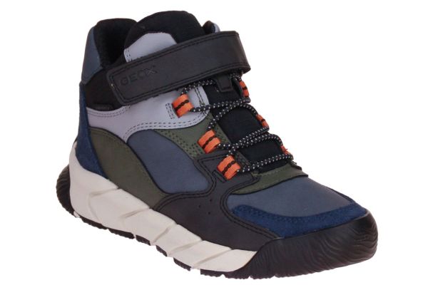 Geox Flexyper Pro Waterproof Zwart-Groene Sneaker  (J56NBA-C0033) - Caramel (Sint-Job-in-’t-Goor)