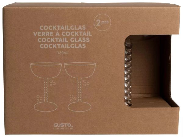 Gusta Cocktailglas Bubbel 130ml S/2  (02228120) - Caramel (Sint-Job-in-’t-Goor)