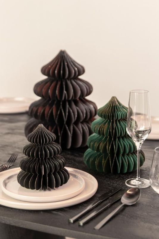 Gusa Papieren Kerstboom Glitter 15cm  (04314050) - Caramel (Sint-Job-in-’t-Goor)