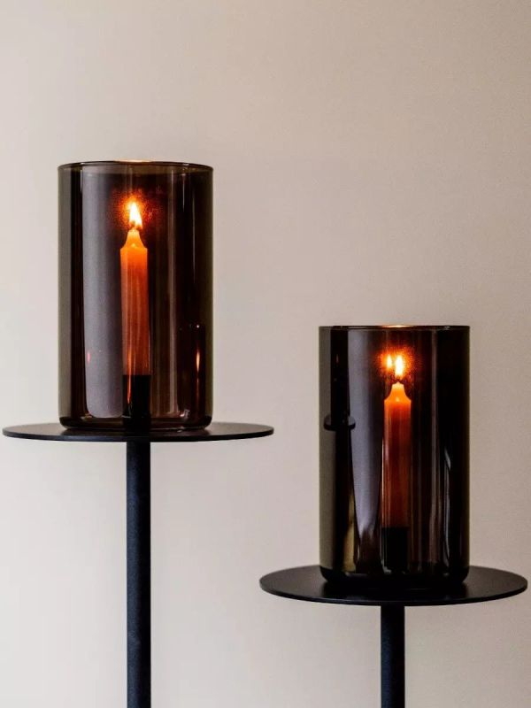 Gusta Sunday Windlicht ø12x20cm incl. 3 kaarsjes  (04316190) - Caramel (Sint-Job-in-’t-Goor)