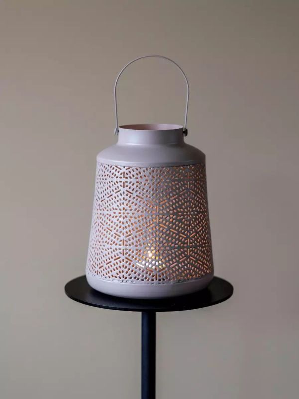 Sunday Lantaarn ø16xH20cm Taupe  (0436210) - Caramel (Sint-Job-in-’t-Goor)