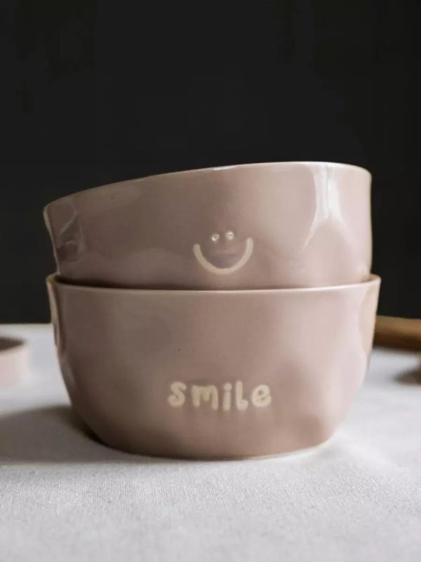 Gusta Enjoyables Smile Kom Ø13,5cm S/2  (022635820) - Caramel (Sint-Job-in-’t-Goor)