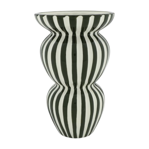 Home Society Vaas Stripe Groen  (694093-600) - Caramel (Sint-Job-in-’t-Goor)