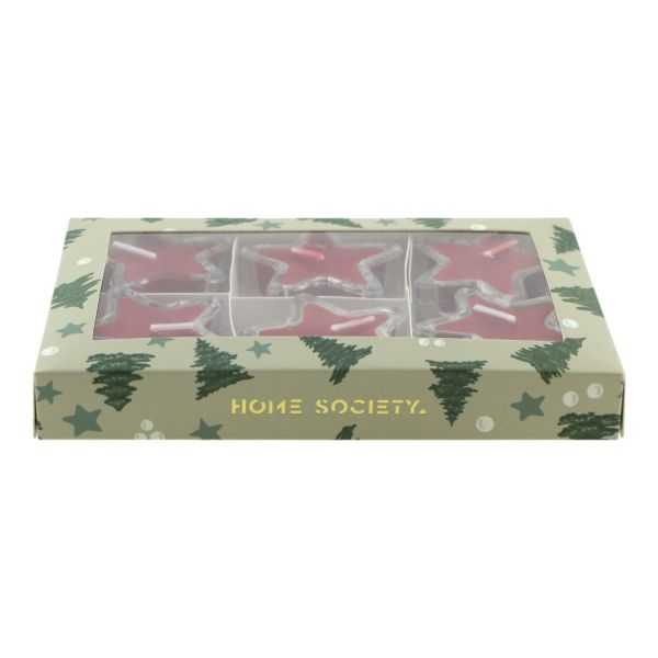 Home Society Kaars Star Gift Rood  (694343-200) - Caramel (Sint-Job-in-’t-Goor)