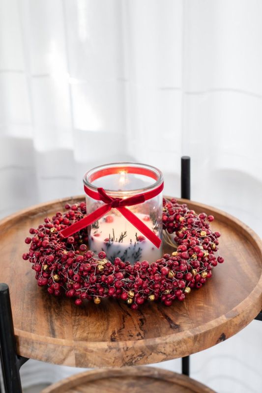 Home Society Krans Bodhi S Rood  (694377-200) - Caramel (Sint-Job-in-’t-Goor)