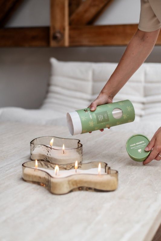 Home Society Kaars Sand Wax Greige  (854294-160) - Caramel (Sint-Job-in-’t-Goor)