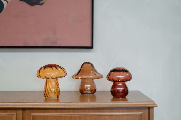 Home Society Tafellamp Mushroom Ass 3 LED  (695071-300-VAR) - Caramel (Sint-Job-in-’t-Goor)