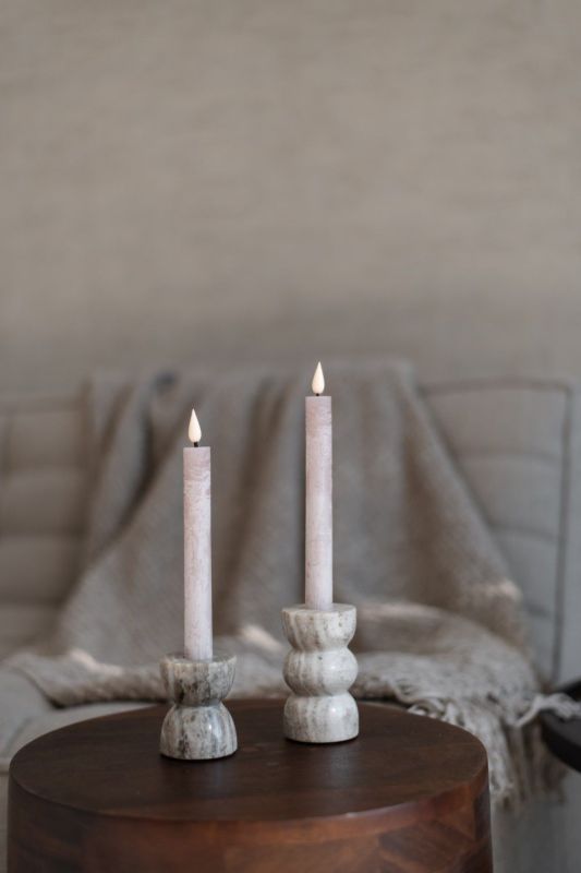 Home Society Kandelaar Marble Eron S Beige  (695215-150-s) - Caramel (Sint-Job-in-’t-Goor)