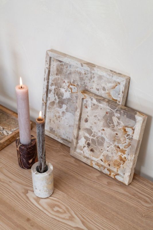 Home Society Onderbord Marble Tia L Beige  (695221-150-l) - Caramel (Sint-Job-in-’t-Goor)