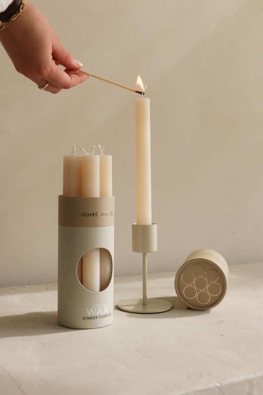 Home Society WAX Dinerkaarsen Set  Gebroken Wit  (720001-105) - Caramel (Sint-Job-in-’t-Goor)