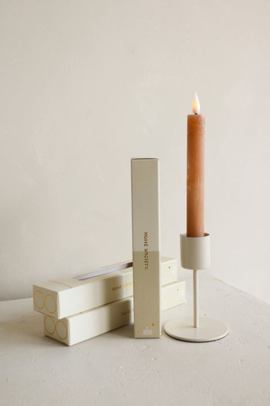 Home Society LED Dinerkaarsen Recharge Set 2 Bruin  (730001-300) - Caramel (Sint-Job-in-’t-Goor)