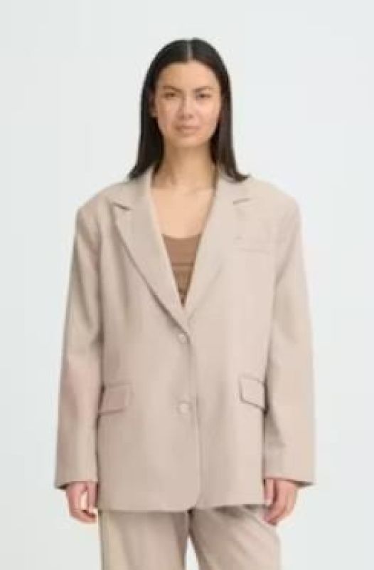 ICHI Ihfava Oversize Blazer Dove Melange  (IHFAVA-1500001) - Caramel (Sint-Job-in-’t-Goor)