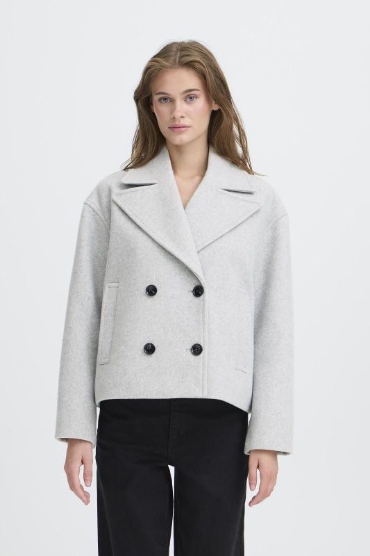 Ichi Jamie Jacket Grey Melange  (20123834-200318 grey melange) - Caramel (Sint-Job-in-’t-Goor)