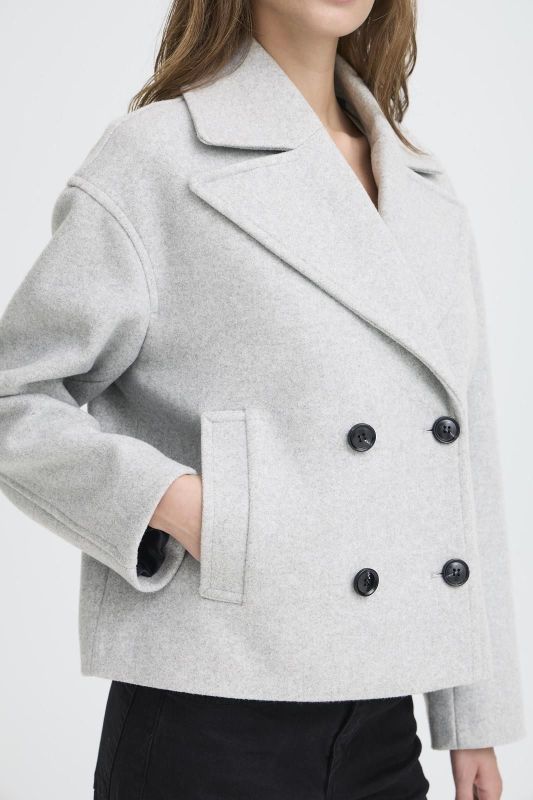 Ichi Jamie Jacket Grey Melange  (20123834-200318 grey melange) - Caramel (Sint-Job-in-’t-Goor)