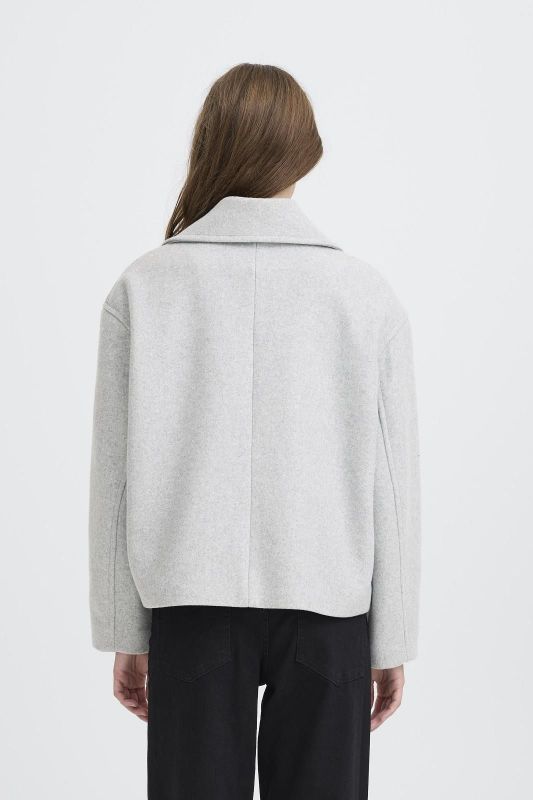 Ichi Jamie Jacket Grey Melange  (20123834-200318 grey melange) - Caramel (Sint-Job-in-’t-Goor)