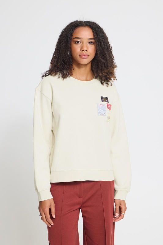 ICHI Merella Brushed Sweater Birch/Multi  (20126686 BIRHC/MUL) - Caramel (Sint-Job-in-’t-Goor)