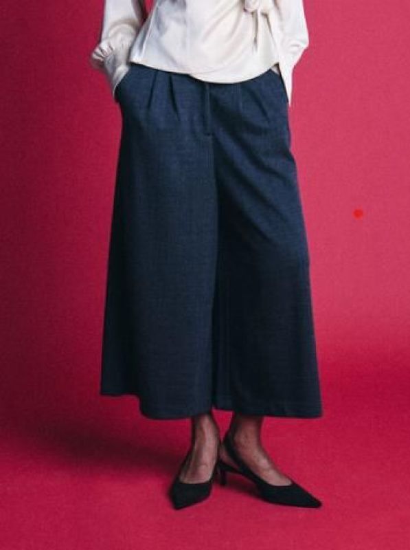 Ichi Kate Graya Culotte Pants - Motief Grijs  (20126907 Graya Culotte) - Caramel (Sint-Job-in-’t-Goor)