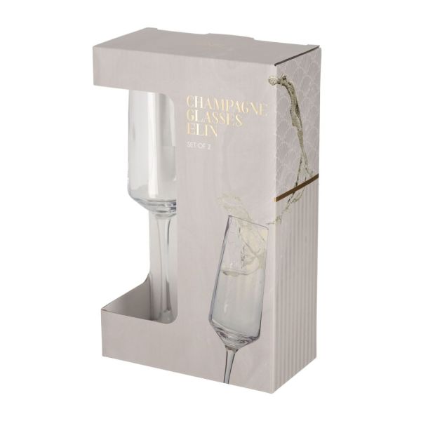 Jens Living Champagneglazen Elin /2  (25523) - Caramel (Sint-Job-in-’t-Goor)