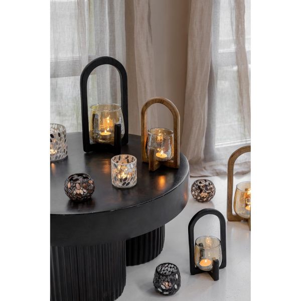 Jens Living Lantaarn Ravi Zwart Small  (25661) - Caramel (Sint-Job-in-’t-Goor)